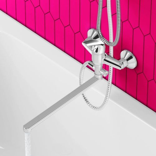 Смеситель для ванны и душа Dorff Stark D1109500 настенный хром - фото 3