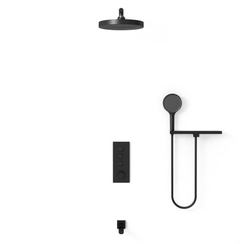 Душевая система Vincea VSFW-433TI2RMB встраиваемая в стену цвет черный с термостатом - фото 3