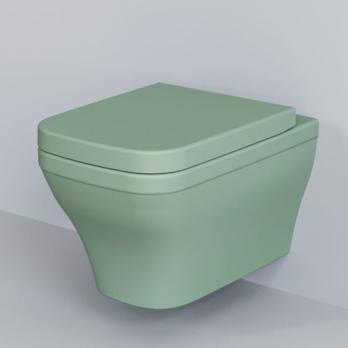 Унитаз подвесной Ambassador Benefit 203T21001R-202T21001 мятный с сиденьем - фото 2