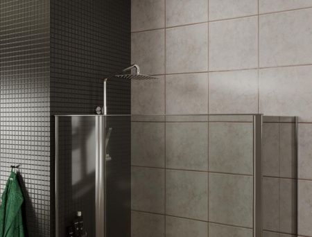 Боковая стенка Allen Brau Priority 3.31019.00G 100х200 стекло тонированное профиль хром