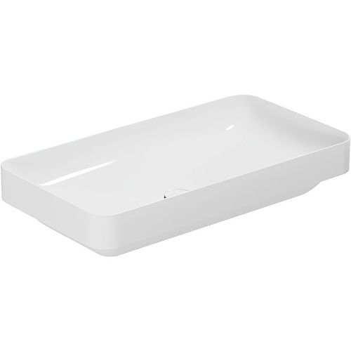 Раковина из сантехнического фаянса Azzurra ELEGANCE ELLG075400S0BI/(ESO75 bi)*0 80х40 накладная цвет белый без отверстий под смеситель