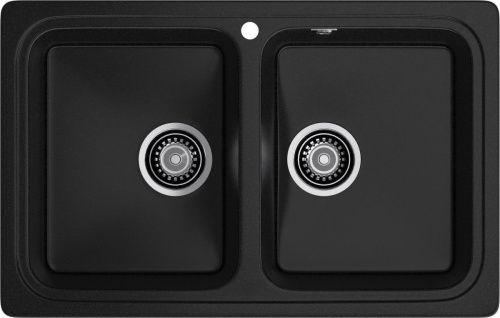 Кухонная мойка Granfest Standart S-780K черный 80х50 цвет черный поверхность матовая