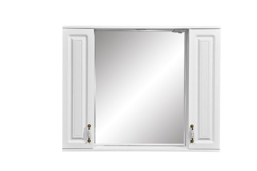 Зеркало-шкаф Stella Polar Кармела ольха SP-00000187 100х80 подвесной цвет белый - фото 5