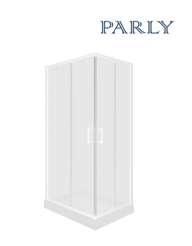 Душевой уголок Parly ZQ121F 120х80 стекло матовое профиль белый с поддоном - фото 2