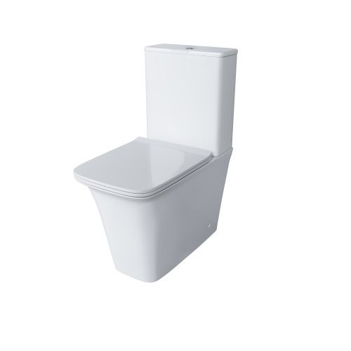 Унитаз напольный с бачком Grossman Galaxy GR-4468S белый с сиденьем микролифт безободковый каскадный смыв