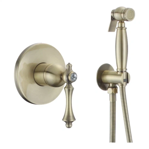 Гигиенический душ со смесителем Rose R0105Q бронза - фото 2