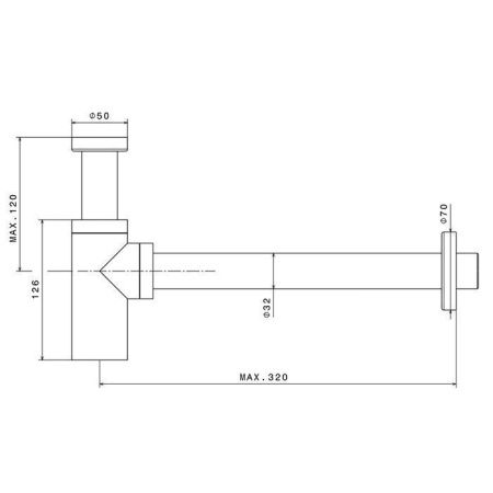 Сифон для раковины Newform X-Steel 316 244X.59.064 оружейная сталь