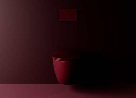 Чаша унитаза подвесная Creavit Free FE322-11BR00E-0000 цвет бордовый без сиденья смыв торнадо