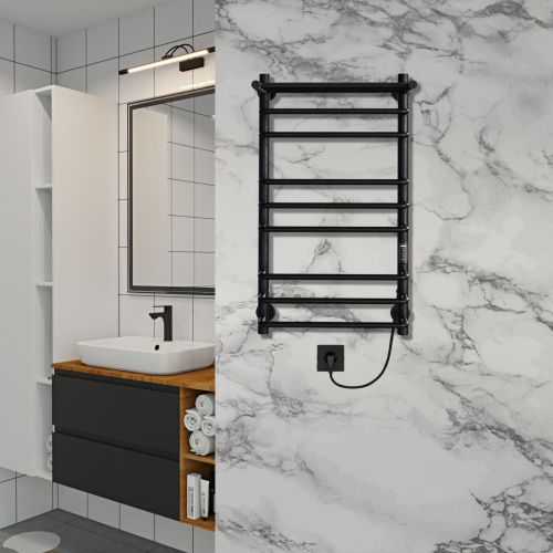 Полотенцесушитель электрический Indigo Brace Lux LCBLE70-40PBRRt 45х70 черный - фото 4