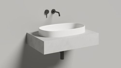 Раковина из искусственного камня S-Stone Salini GRECA 1803201MF 60х40 полувстраиваемая цвет мультиколор