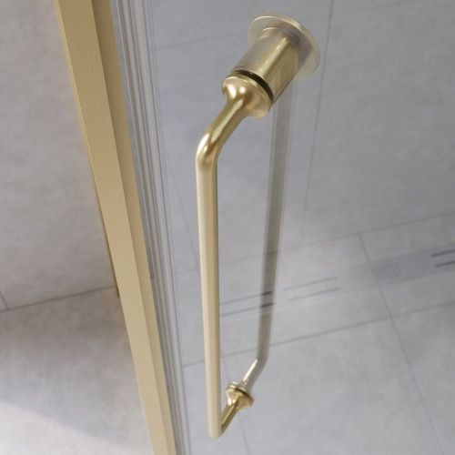 Душевой уголок Cezares RELAX 304 RELAX-304-P-1-100-C-BORO 100х100 стекло прозрачное профиль золото без поддона - фото 4