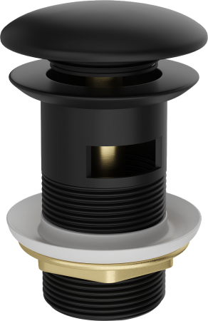 Комплект: Донный клапан Stworki SW-001BK черный матовый + Сифон SD-001BK черный матовый (1034987)