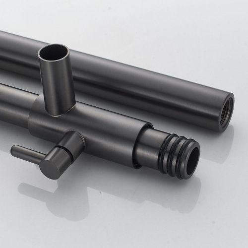 Душевая стойка Shevanik S6826T настенная цвет оружейная сталь - фото 5