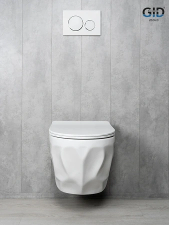 Унитаз подвесной Gid Tornado 62263Y белый с сиденьем микролифт безободковый смыв торнадо