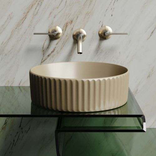 Раковина из сантехнического фарфора Ceramica Nova ELEMENT CN6057MC 40х40 накладная цвет коричневый без отверстий под смеситель - фото 4