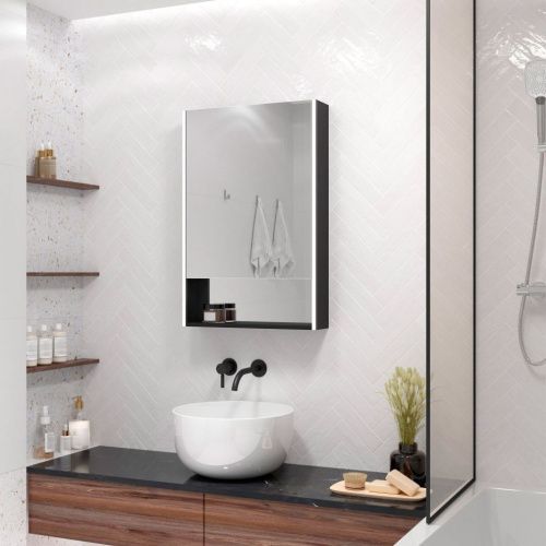 Зеркало-шкаф Art&Max Foggia AM-Fog-600-800-1D-L-DS-F-Nero 60х80 подвесной цвет черный - фото 2