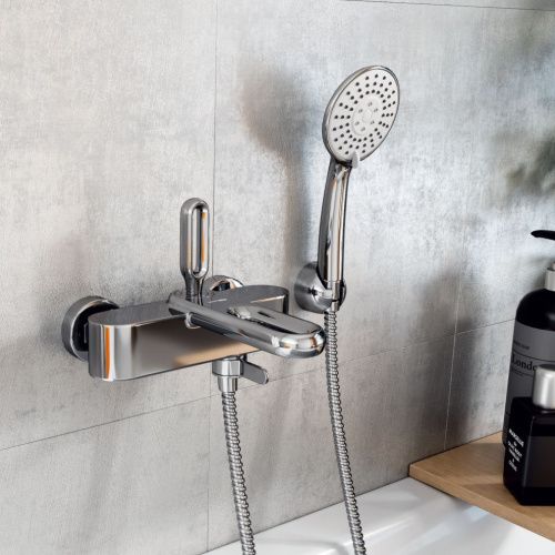 Смеситель для ванны Wasserkraft Kammel 1800 1801 настенный хром - фото 5