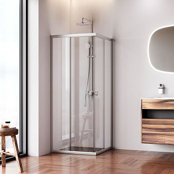 Душевой уголок Am.Pm Sunny W87G-403-8080-MT 80х80 стекло прозрачное профиль хром без поддона