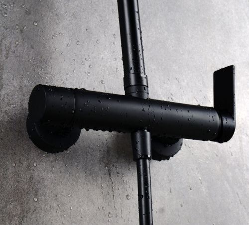 Душевая стойка AQG Alpha 21NITC25ALA05 настенная цвет черный - фото 2