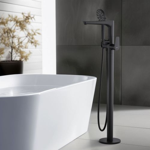 Смеситель Aquatek БЕТТА AQ1145MB напольный черный - фото 4