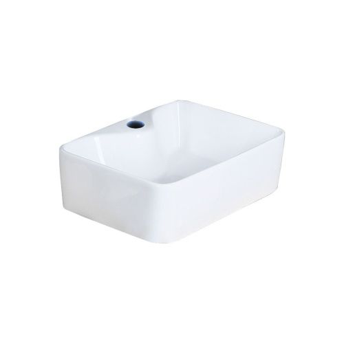 Раковина из сантехнического фарфора Melana 7291X-805 40х30 накладная цвет белый 1 отверстие под смеситель - фото 3