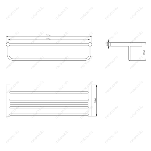 Полка для полотенец Melana 865003 - фото 2