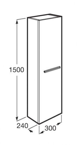 Шкаф-пенал Roca Victoria A857564517 30х150 подвесной цвет бежевый - фото 4