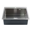 Кухонная мойка Melana ProfLine MLN-R6050H+коландер 60х50 цвет серый поверхность матовая