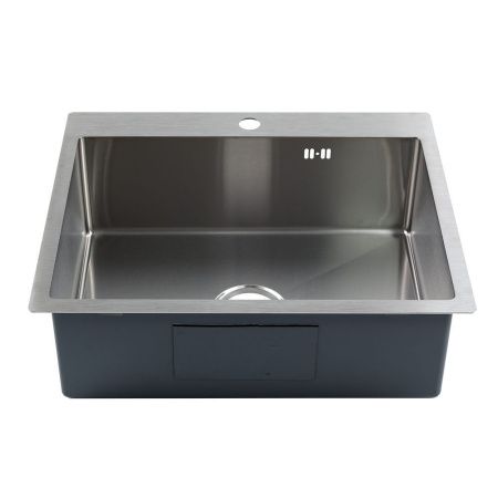 Кухонная мойка Melana ProfLine MLN-R6050H+коландер 60х50 цвет серый поверхность матовая