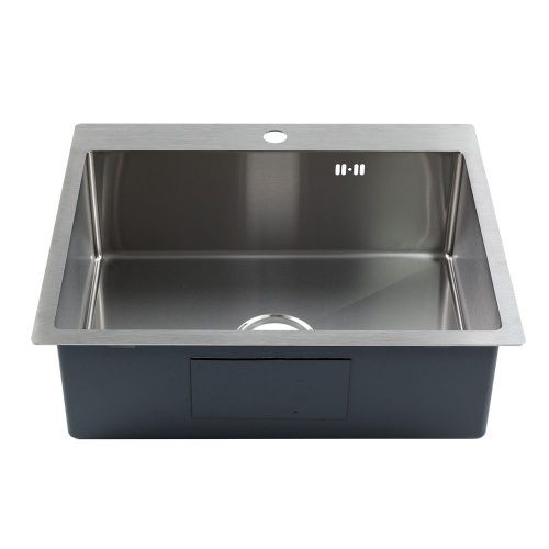 Кухонная мойка Melana ProfLine MLN-R6050H+коландер 60х50 цвет серый поверхность матовая - фото 2