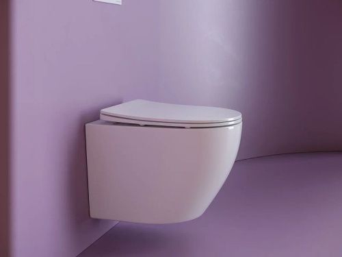 Унитаз подвесной Ceramica Nova UNO CN11001 белый с сиденьем микролифт безободковый душевой смыв - фото 4