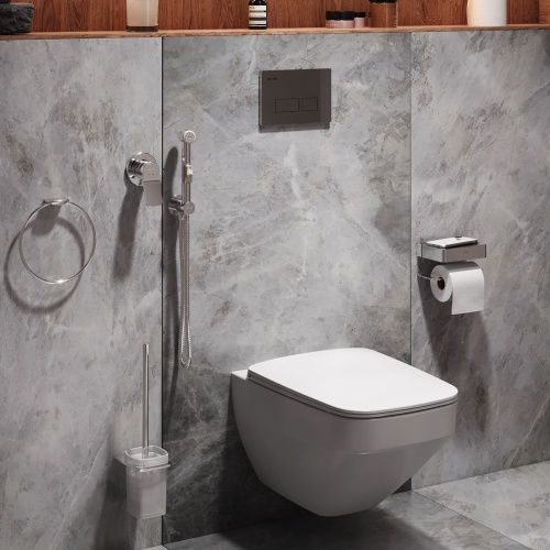 Комплект унитаз с инсталляцией с клавишей смыва с гигиеническим душем и аксессуарами для ванной комнаты Am.Pm Inspire V2.0 CK50GD - фото 3