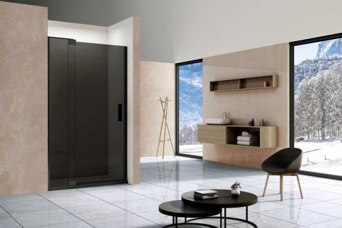 Душевая дверь Vincea Extra VDP-1E1112CGB 120х200 стекло тонированное профиль черный - фото 2