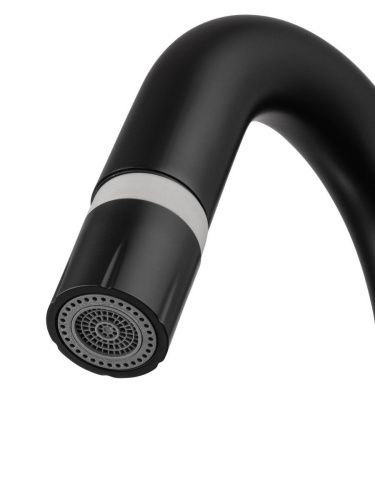 Смеситель Wonzon & Woghand WW-FE01L212-MB на раковину черный - фото 4