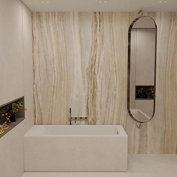 Ванна из искусственного камня Veconi SOLITA SLTSLIM18080M 180х80 пристенная прямоугольная без ножек