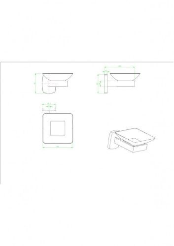 Мыльница CeramaLux CUBE 12604 - фото 2