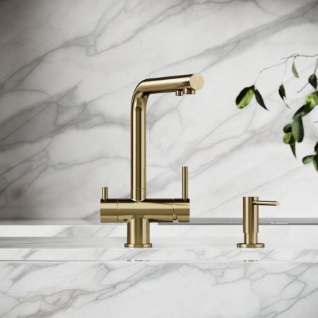 Смеситель для кухни Sancos Foster SC4014BG на мойку золото