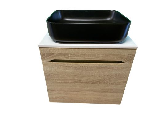 Тумба с раковиной Sintesi STL.W7015_SIN-LVB-APP-409BM 60х60 подвесная цвет бежевый - фото 4