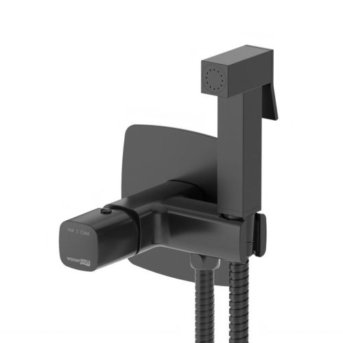 Гигиенический душ со смесителем Wasserkraft Nuthe 9100 9138 черный - фото 2