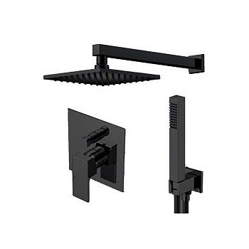 Душевая система Gattoni Kubik KTQ15/PDNO встраиваемая в стену цвет черный