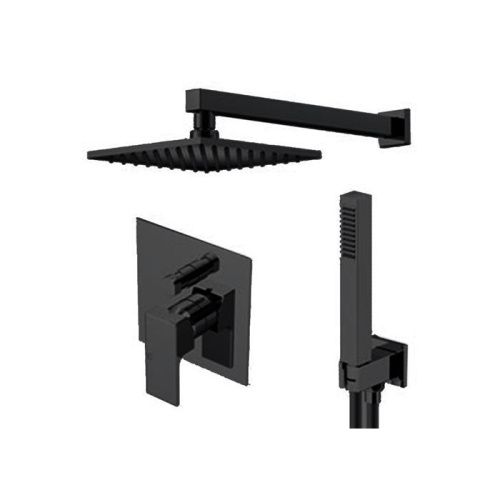 Душевая система Gattoni Kubik KTQ15/PDNO встраиваемая в стену цвет черный