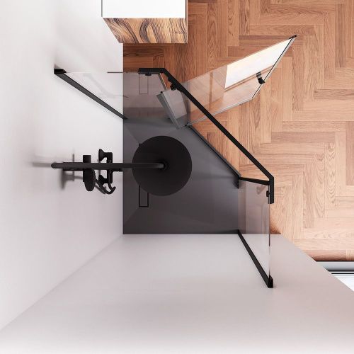 Душевой уголок Am.Pm Sunny W87G-405-9090-BT 90х90 стекло прозрачное профиль черный без поддона - фото 4