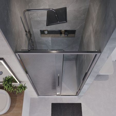 Душевая дверь Niagara Nova NG-65-10CH 100х195 стекло шиншилла профиль хром