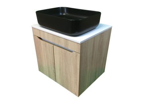 Тумба с раковиной Sintesi STL.W7021_SIN-LVB-APP-409BM 60х60 подвесная цвет белый - фото 4