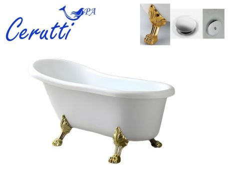 Ванна акриловая Cerutti SPA CT9667 160х75 отдельностоящая овальная с ножками - фото 4