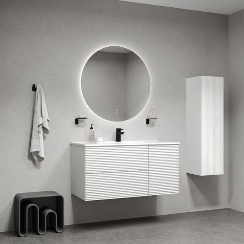 Тумба с раковиной Iddis Bild BIL10W0i95K 100х50 подвесная цвет белый - фото 3