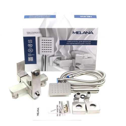 Смеситель для ванны и душа Melana Cubo 610205 настенный - фото 2