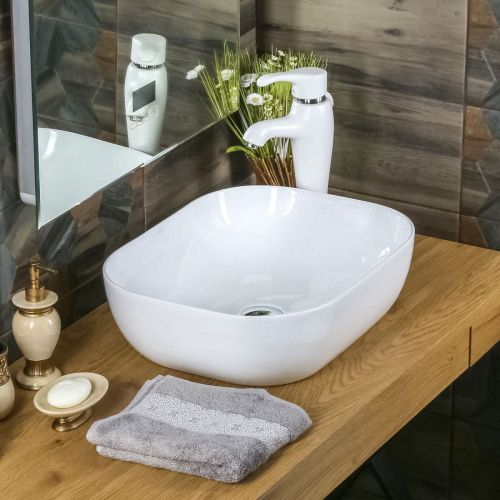 Раковина мебельная из сантехнического фаянса Melana A419-803 50х40 накладная цвет белый - фото 2