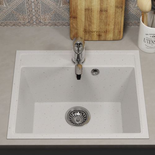 Кухонная мойка Uperwood ECON UPD-408 4910201231 50х40 цвет белый поверхность матовая - фото 3