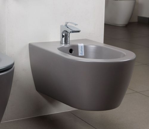 Биде подвесное Hatria FUSION A0Y1D908 цвет серый - фото 2